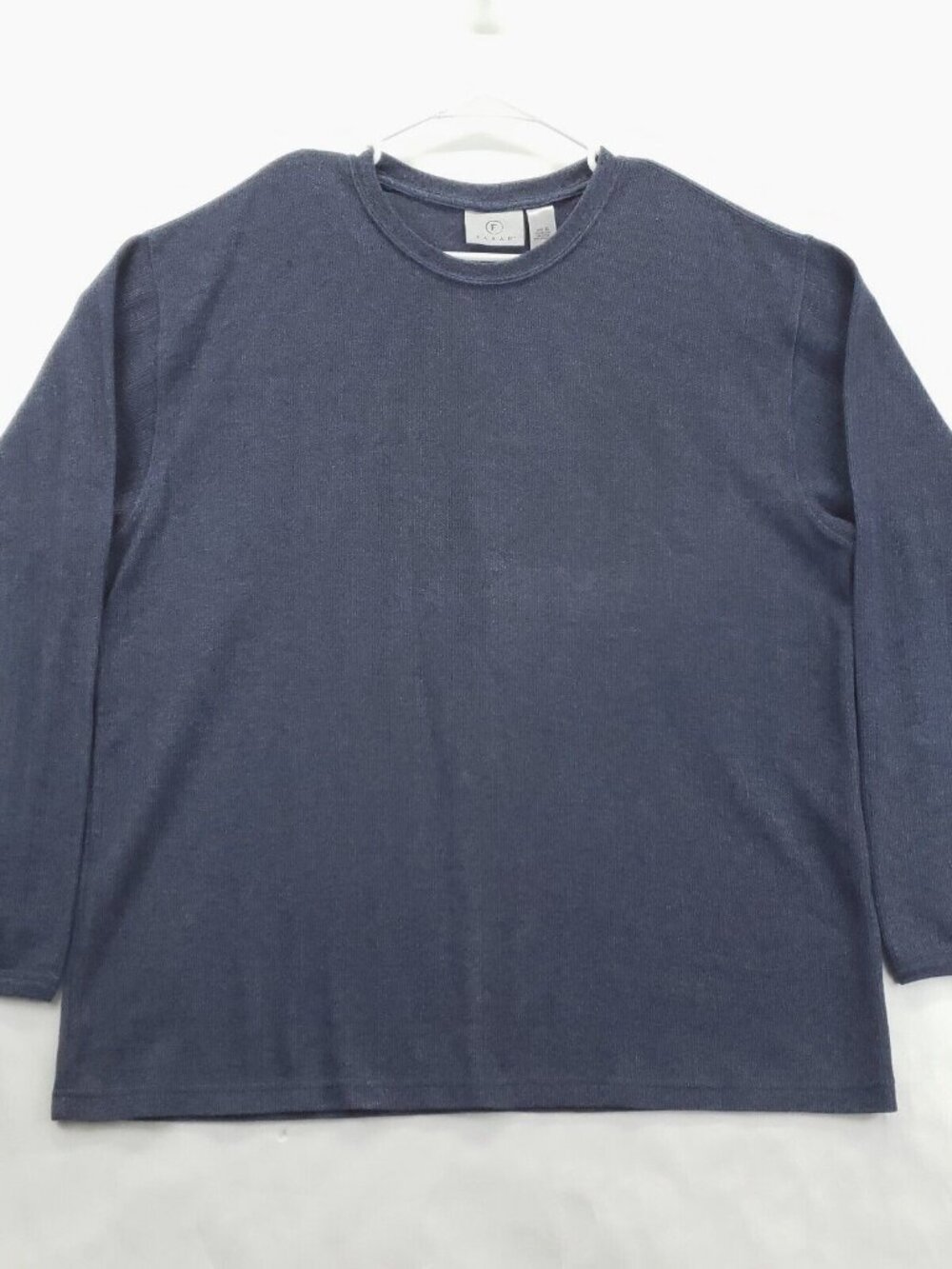 Farah Sweater Mens XL Blue Knitted Polyester Long Sleeve Crew Neck Pullover